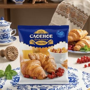 Тесто слоеное дрожжевое 500г.