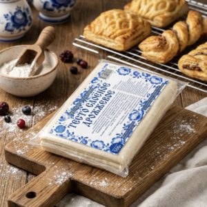 Тесто слоеное дрожжевое 500г.