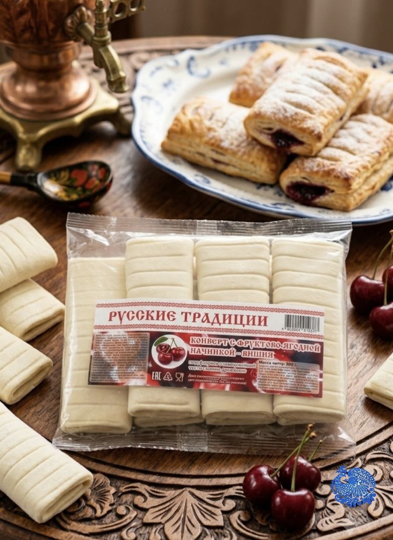 Конверты с начинкой вишня 500г.
